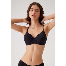 Pierre Cardin 2'li Ekonomik Paket Siyah-Beyaz 6224 Barcelona Desteksiz Toparlayıcı Micro Sütyen Set D Cup Seçeneği