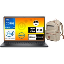 Dell Vostro 3520 Intel Core I7-1255U 32GB 1tb SSD 15.6" Freedos Dizüstü Bilgisayar N5305PVNB3520U 029 + Çanta