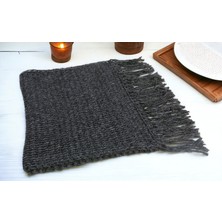 Knittingbirdshop Tunus Işi Şal Yumuşak Yün Akrilik Karışımı El Işi El Yapımı Hediye Handmade Kahve Batik