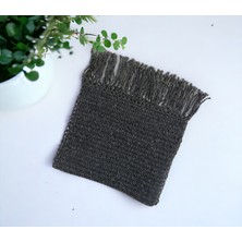 Knittingbirdshop Tunus Işi Şal Yumuşak Yün Akrilik Karışımı El Işi El Yapımı Hediye Handmade Kahve Batik