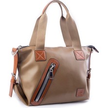 Nas Bag Kadın Çanta Omuz ve Çapraz Çanta Kum Taba Nero (En=38 , Boy = 25)