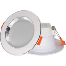 ŞANLED 5W 3 Renkli(Beyaz,Günışığı,Amber)Beyaz Krom Kasa Led Spot Lamba- 1 ADETTİR