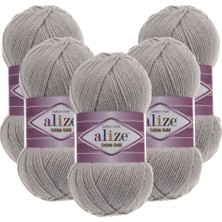 Alize Cotton Gold 5'li 200 Cam Gri El Örgü Ipliği