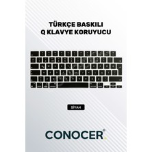 Conocer Macbook Air 2022 13.6 Inc M2 A2681 Uyumlu Türkçe Q Klavye Slim Klavye Koruyucu