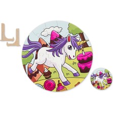 Ceo Design Unicorn Temalı Dev Puzzle 25 Parçalı 42CM Çapında Çocuk ve Anaokulu Aktiviteleri