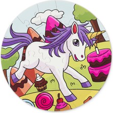 Ceo Design Unicorn Temalı Dev Puzzle 25 Parçalı 42CM Çapında Çocuk ve Anaokulu Aktiviteleri