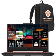 Asus Tuf Gaming A15 Amd Ryzen 7 7735HS 40GB 512GB SSD RTX4060/8GB 144HZ 15.6 Fhd Fdos Taşınabilir Bilgisayar LP037 & Per4 Çanta LP037P322