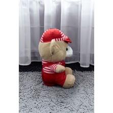 Hediye Filesi Hugs Baby Kırmızı Elbiseli Peluş Ayıcık Peluş Büyük Boy 38 cm