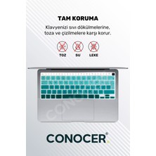 Conocer Macbook Air 2020 13 Inc M1 A2337 / A2179 Uyumlu Türkçe Q Klavye Slim Klavye Koruyucu Kılıf