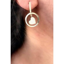 By Milo Jewellery 14 Ayar Altın Halka Kalp Küpe