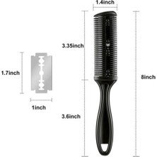 Xolo 3 Adet Siyah Usturalı Jiletli Saç Tarağı Izli Saç Kesim Jilet Dahil