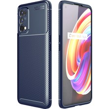 Maller Business Realme 7 Pro Kılıf Focus Karbon Silikon - Lacivert