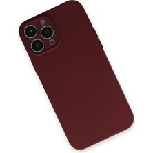 Maller Business Apple iPhone 13 Pro Max Kılıf Nano Içi Kadife Silikon - Bordo