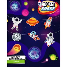Kikajoy Rocket Space Dıy-Cut Özel Kesim Banner