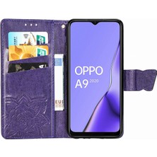 BDT Boutique Oppo A9 2020/A5 2020 Kelebek Kanatları Narin Çiçekler Darbeye Deri Telefon Kılıfı (Yurt Dışından)