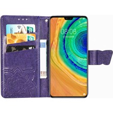 BDT Boutique Huawei Mate 30 Kelebek Kanatları Narin Çiçekler Flip Darbeye Deri ile Uyumlu Telefon Kılıfı (Yurt Dışından)