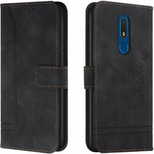 BDT Boutique Nokia C3 Flip Folio Cüzdan Için Pu Deri Kart Yuvaları El Telefon Kılıfı (Yurt Dışından)