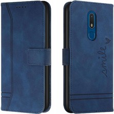 BDT Boutique Nokia C3 Flip Folio Cüzdan Için Pu Deri Kart Yuvaları El Telefon Kılıfı (Yurt Dışından)