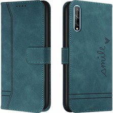 BDT Boutique Huawei Y8P Flip Folio Cüzdan Için El Kayışı Pu Deri Kart Telefon Kılıfı (Yurt Dışından)