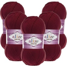Alize Cotton Gold 5'li 390 Bordo El Örgü Ipliği