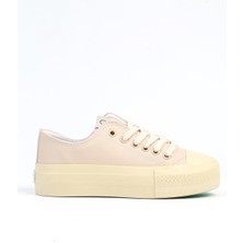 Benetton BN-31131 - Bej-Kadın Spor Ayakkabı