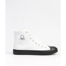 Benetton BN-31044 - Beyaz Siyah-Erkek Spor Ayakkabı