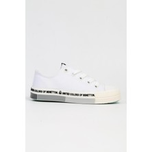 Benetton BN-70019 - 3409 Beyaz Siyah-Çocuk Spor Ayakkabı