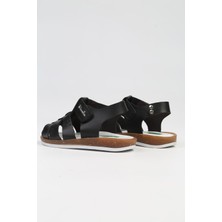 Benetton BN-1204- 3958 Siyah-Çocuk Sandalet