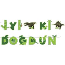 Kidspartim Dinozor Temalı Iyi Ki Doğdun Banner 200 cm