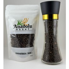 Anadolu Hasat 4'lü Set- Himalaya Sofrada Öğütme Kaya Tuzu 500GR + 100 gr Tane KARABİBER+2ADET 200GR Değirmen