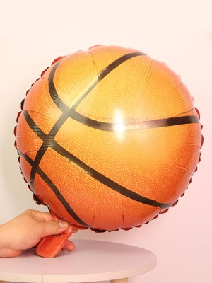 Parti Adresi Basketbol Topu Folyo Balon Basketbol Temalı Doğum Günü Parti Balonu 18 Inç 45 cm