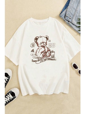 Only Trendwear  Bear Bear Baskılı Tasarım Tshirt