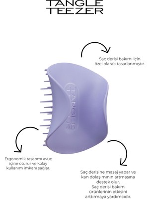 Tangle Teezer Scalp Brush Lilac Masaj & Saç Fırçası-Tarak Islak Kullanım (Tüm Saç Tipleri)