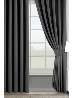 Elisya Home Blackout Perde 2 Adet Işık Geçirmez Güneşlik Fon Perde Işık Geçirmez Fon Perde 2'Li