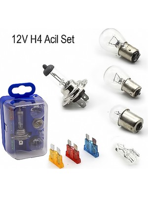 Arcars H4 Acil Yedek Lamba Kiti Ampul Seti 12V