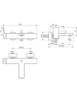 Ideal Standard 

BC762AA Conca Banyo Bataryası Krom