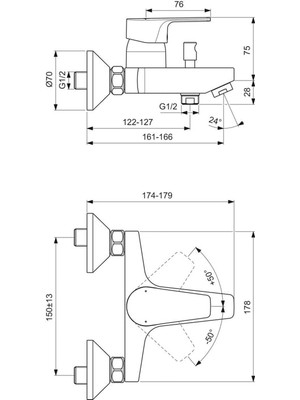 Ideal Standard 

BC229AA Esla Banyo Bataryası