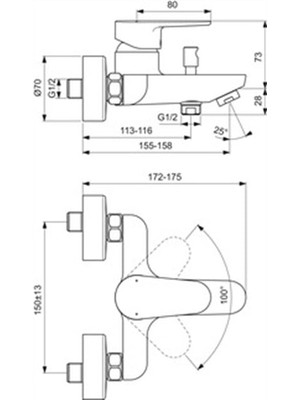 Ideal Standard 

BC500AA Cerafine O Banyo Bataryası