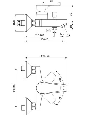 Ideal Standard 

BC692AA Cerafine D Banyo Bataryası