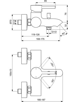 Ideal Standard 

BC199AA Ceraline Banyo Bataryası