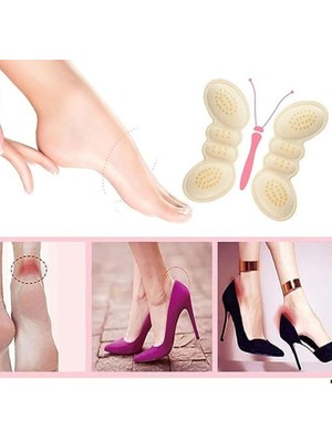 Mawrond Krem Renk Stiletto İçi ,Ayakkabı Topuk Vurma  ve Daraltma Pedi 1 Çift (3 mm )