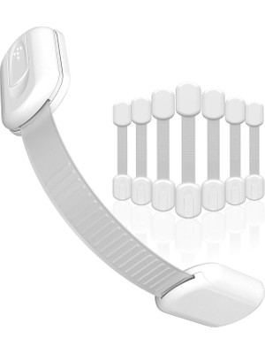 6 Adet Kolay Montaj Iz Bırakmaz Yapışkanlı Ayarlanabilir Boyut Çok Amaçlı Dolap ve Kapı Kilidi