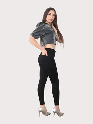 La Vallee Siyah Slim Fit Pantolon