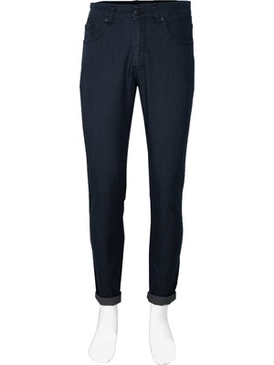 Varetta Erkek Koyu Lacivert Cepli Likralı Kot Pantolon