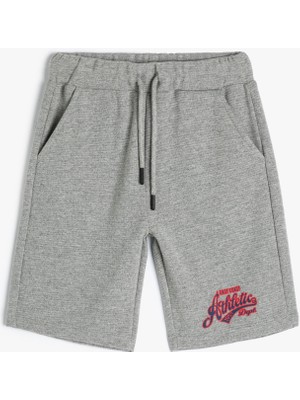 Koton Şort Beli Bağlamalı Baskı Detaylı