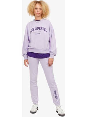 Jjxx Jxriley Slim Lw Kadın Mor Eşofman Altı 12250114-LILACBREEZE