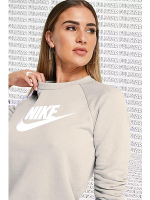 Nike Futura Fleece Crew Sweatshirt Orta Kalınlıkta Kadın Sweatshirt Krem