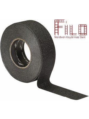 Filo Zemin Merdiven Kaydırmaz Bant Siyah 50 mm x 10 Metre