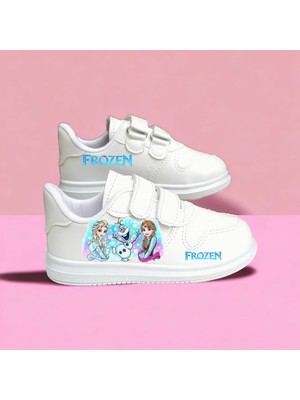 Amazoon Desing Prenses karlar Baskılı Beyaz Çocuk Spor Ayakkabı Sneaker