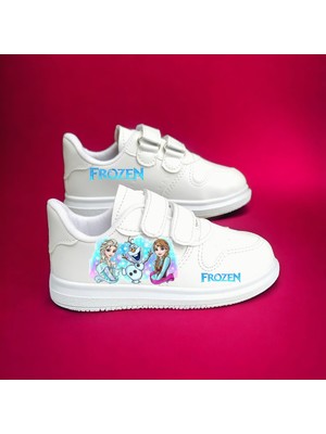 Amazoon Desing Prenses karlar Baskılı Beyaz Çocuk Spor Ayakkabı Sneaker